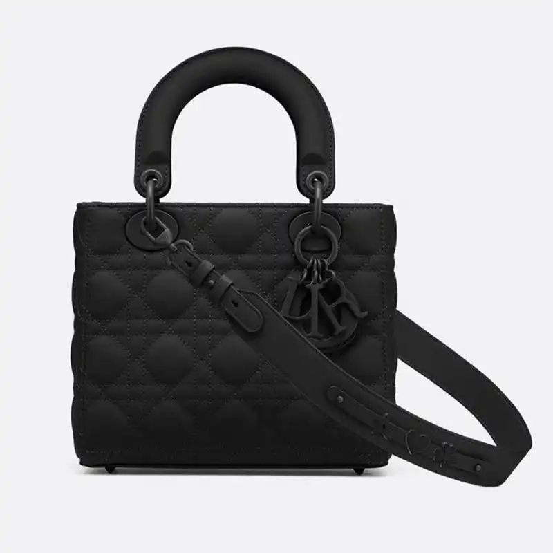 Dior Outlet Lady Dior My ABCDior Bag Ultramatte Cannage Calfskin Black 0129