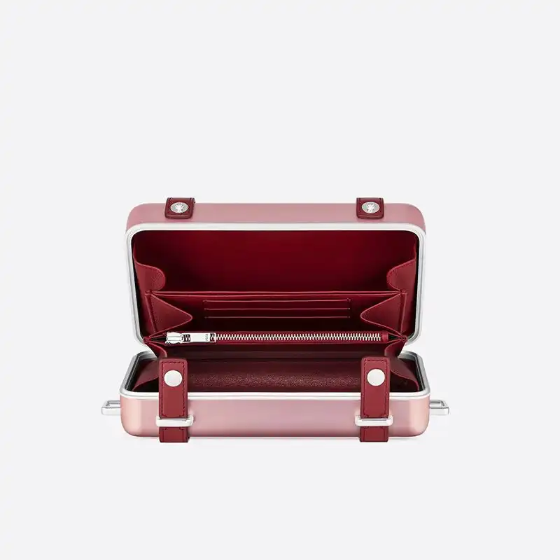 Dior Outlet Dior x Rimowa Personal Clutch Aluminum Pink 0128