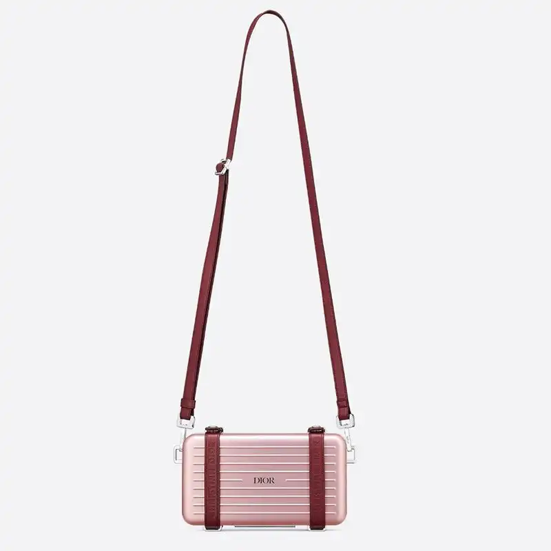 Dior Outlet Dior x Rimowa Personal Clutch Aluminum Pink 0128