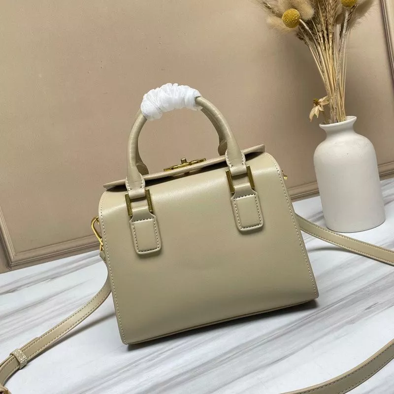 Small Dior Boston Bag Box Calfskin Khaki 0113