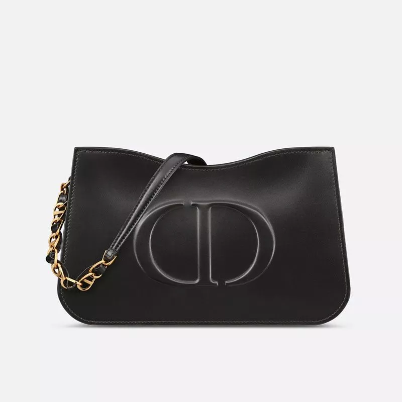 Dior Factory Outlet Mini Dior CD Signature Hobo Bag Calfskin Black 0121