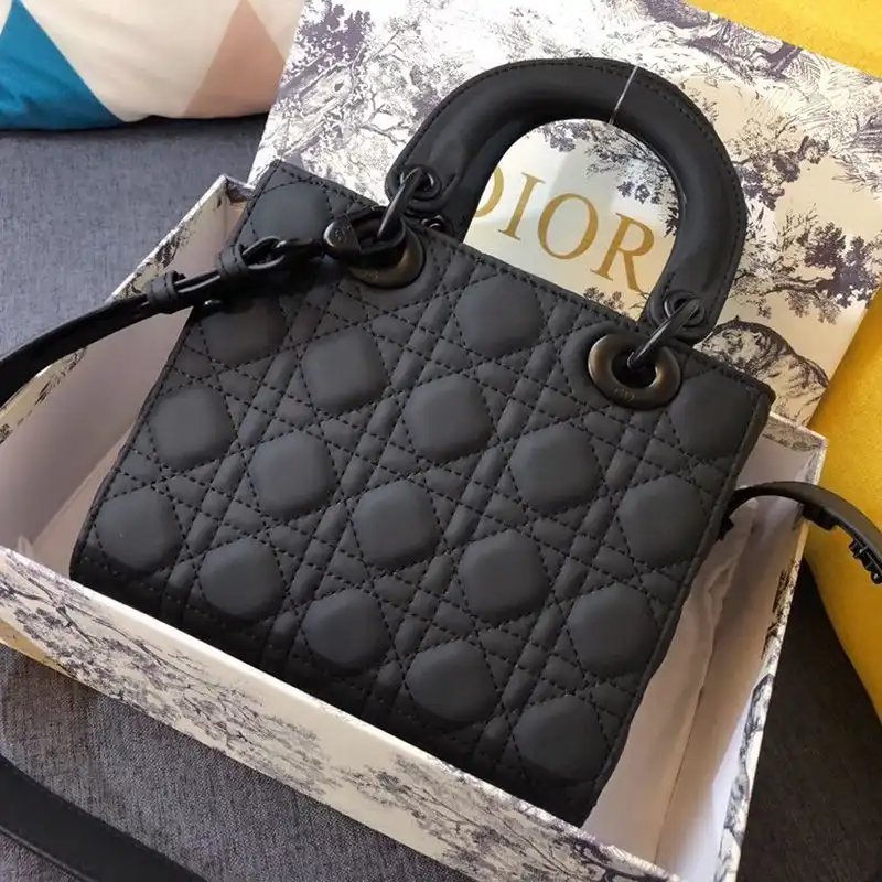 Dior Outlet Lady Dior My ABCDior Bag Ultramatte Cannage Calfskin Black 0129