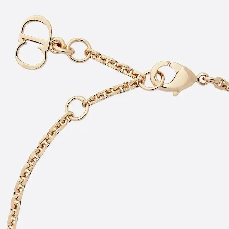 Dior Outlet Dior La Petite Tribale Bracelet Metal and White Crystals Gold 0122