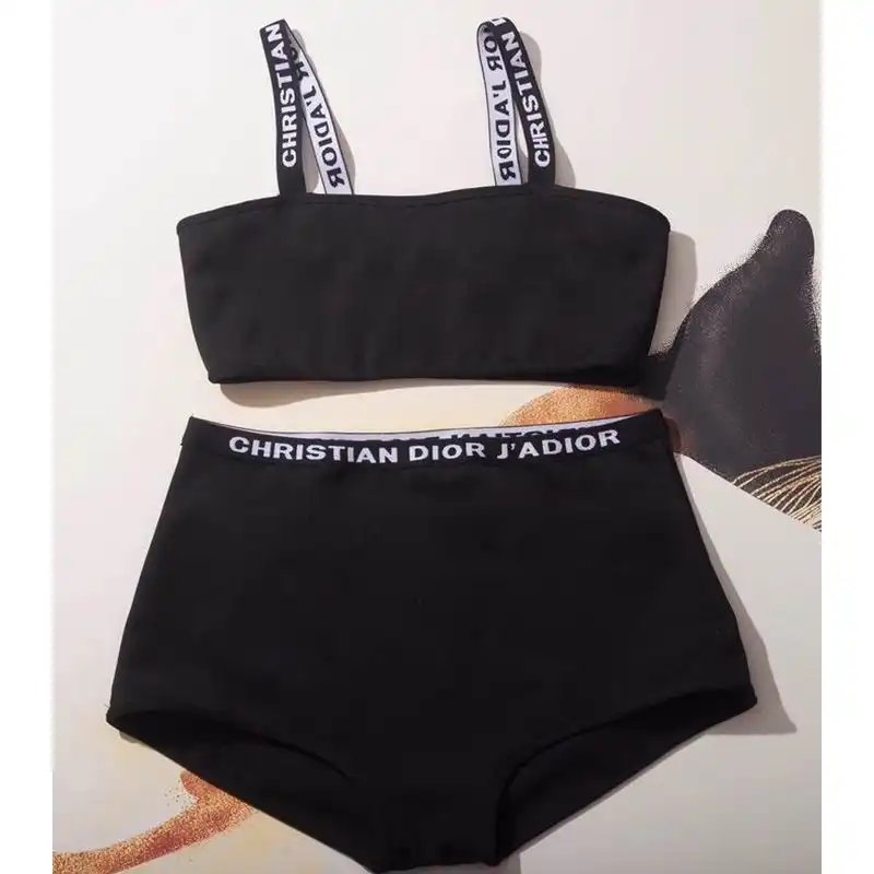 Dior Factory Outlet Christian Dior J'Adior High Waisted Bikini Women Lycra Black 0130