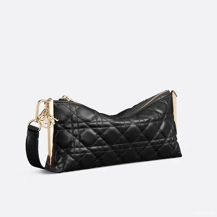 Dior Factory Outlet Lambskin Dior Bag Club Black Cannage 0213