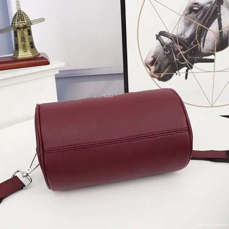 Dior Factory Outlet Dior Messenger Roller Grained Atelier Calfskin Red 0219