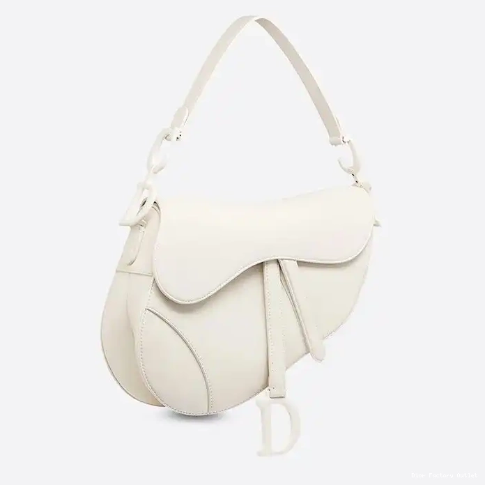 Cheap Dior Bag Bag White Calfskin Saddle Dior Ultramatte 0214