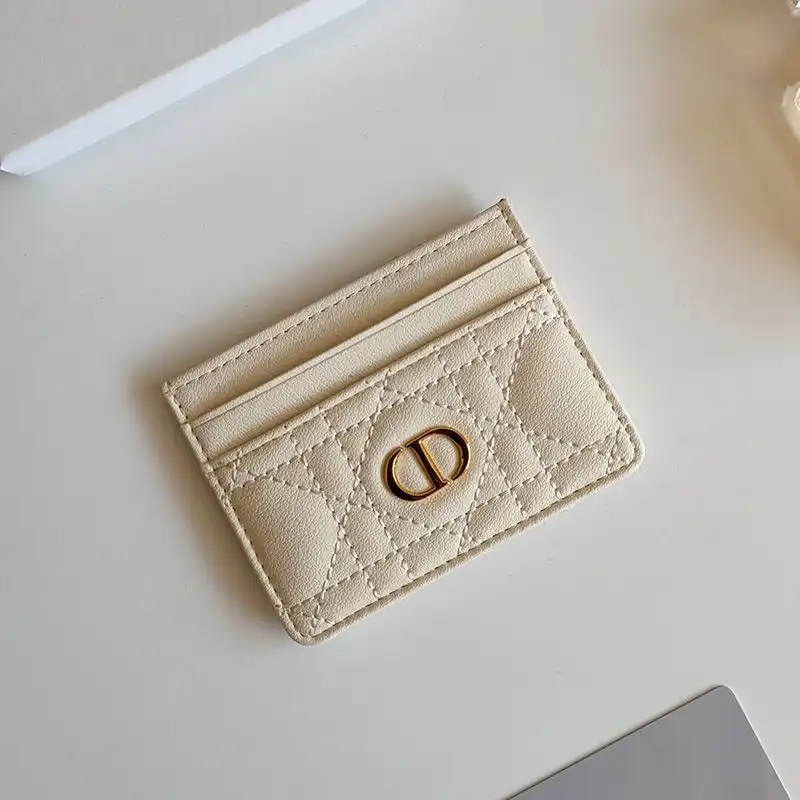 Dior Outlet Dior Card Holder Cannage Calfskin White 0201