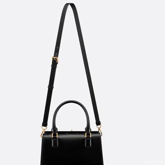 Dior Outlet Box Calfskin Boston Dior Bag Black Small 0222