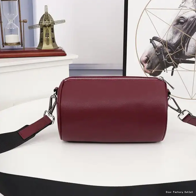 Dior Factory Outlet Dior Messenger Roller Grained Atelier Calfskin Red 0219