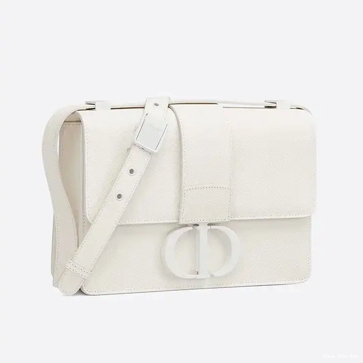 Dior Factory Outlet Grained Bag White Dior Calfskin 30 Ultramatte Montaigne 0215