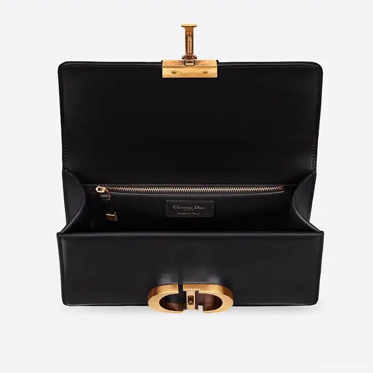 Dior Factory Outlet Montaigne Calfskin Box Dior Black 30 Bag 0223