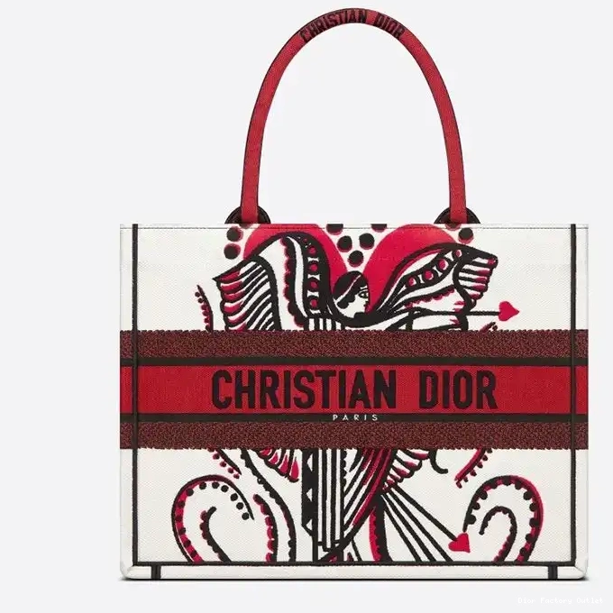 Cheap Dior Bag Canvas Tote White Dior Cupidon Book Motif 0209