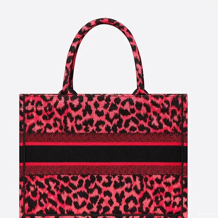 Cheap Dior Bag Mizza Motif Dior Tote Book Red Canvas 0226