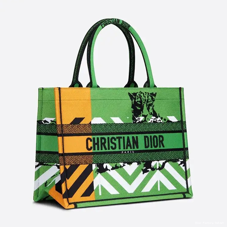 Cheap Dior Bag Motif Pop Canvas Green Tote Book D-Jungle Orange Dior 0223