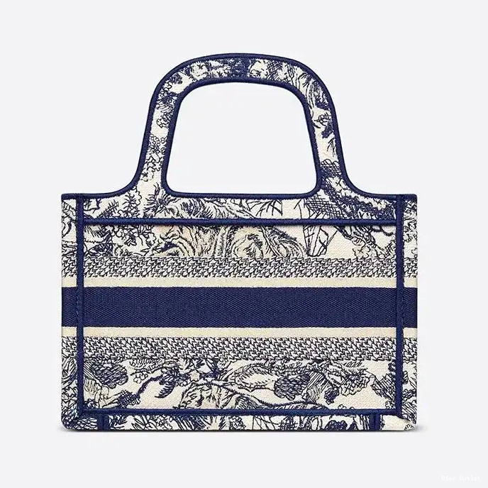 Cheap Dior Bag Mini Motif Canvas De Jouy Tote Blue Dior Toile Book 0226