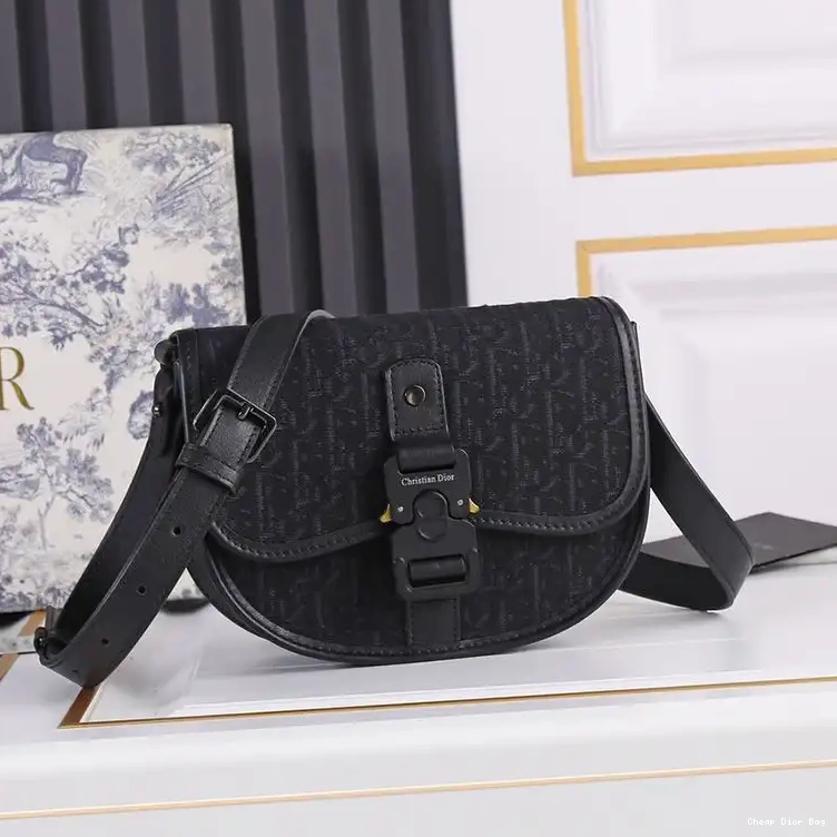 Dior Outlet Canvas Dior Oblique Messenger Black Gallop Motif 0218