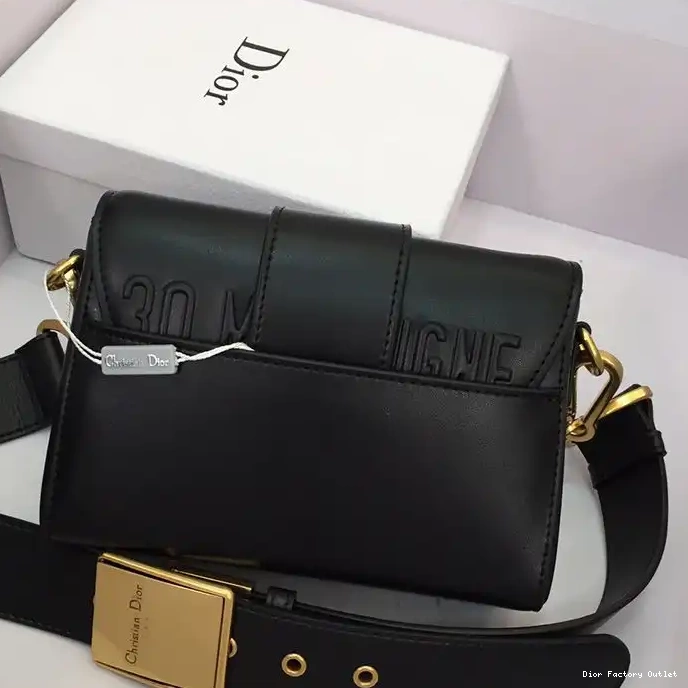 Dior Outlet Calfskin 30 Bag Dior Black Montaigne Box 0209