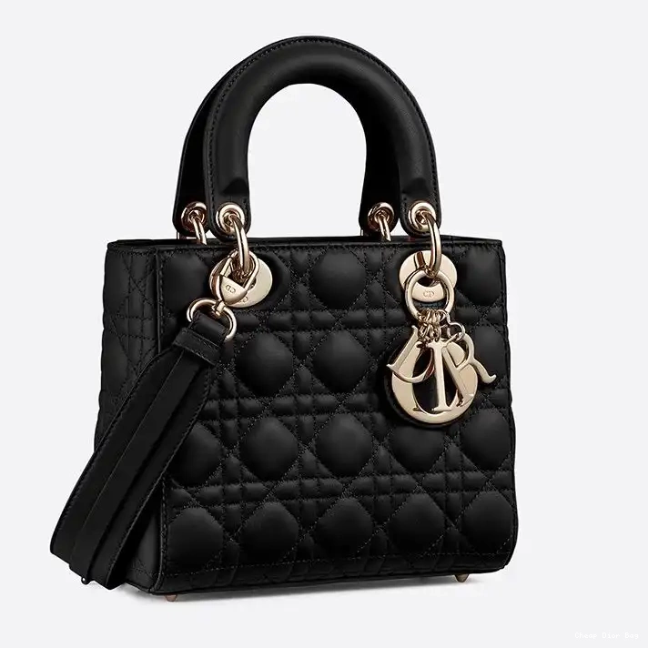 Dior Factory Outlet ABCDior Lady My Dior Lambskin Black Cannage Bag 0221