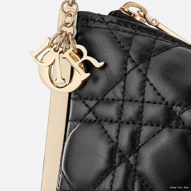 Dior Factory Outlet Lambskin Dior Bag Club Black Cannage 0213