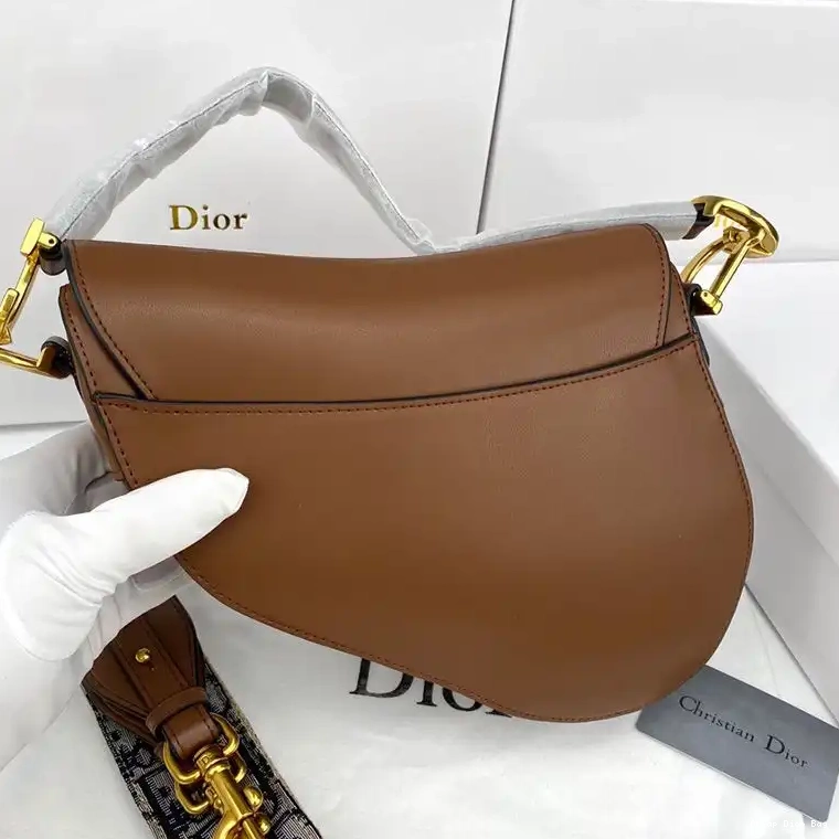 Dior Factory Outlet Calfskin Brown Dior Bag Saddle Smooth 0218