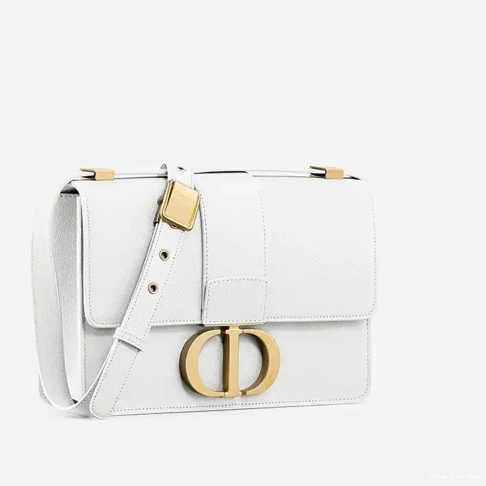 Dior Factory Outlet 30 Montaigne Grained Bag White Dior Calfskin 0213