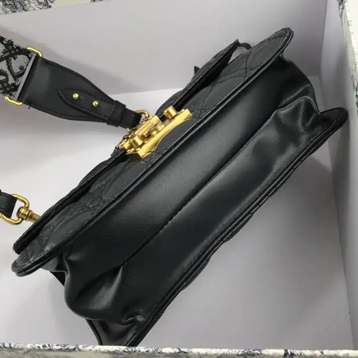 Dior Outlet Lambskin Black Dioraddict Cannage Bag 0220