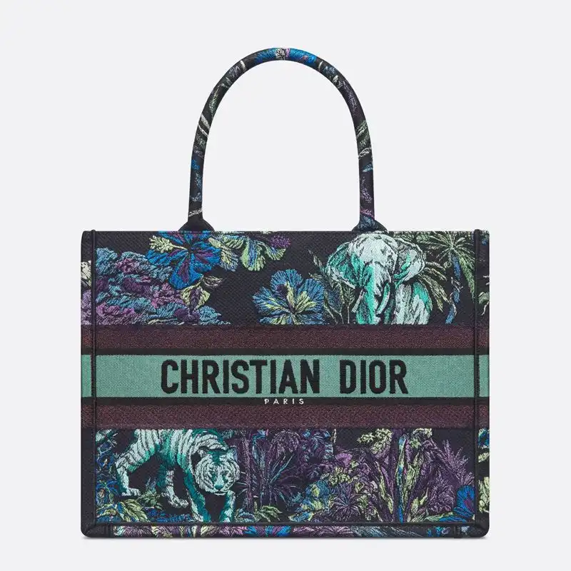 Dior Outlet Dior Book Tote Toile De Jouy Voyage Motif Canvas Blue 0203