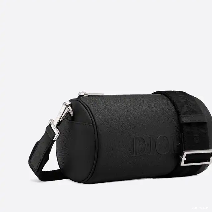 Cheap Dior Bag Messenger Grained Calfskin Black Roller Dior 0224