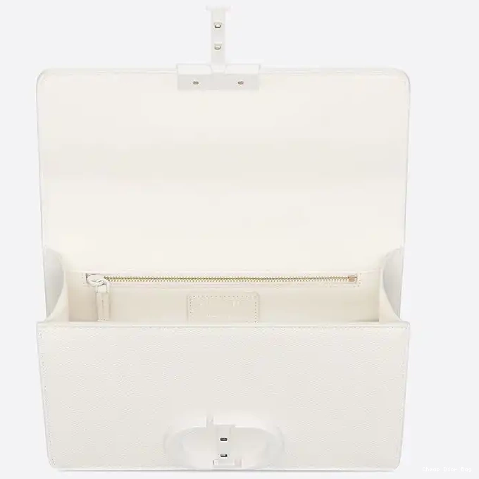 Dior Factory Outlet Grained Bag White Dior Calfskin 30 Ultramatte Montaigne 0215