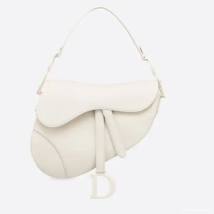 Cheap Dior Bag Bag White Calfskin Saddle Dior Ultramatte 0214