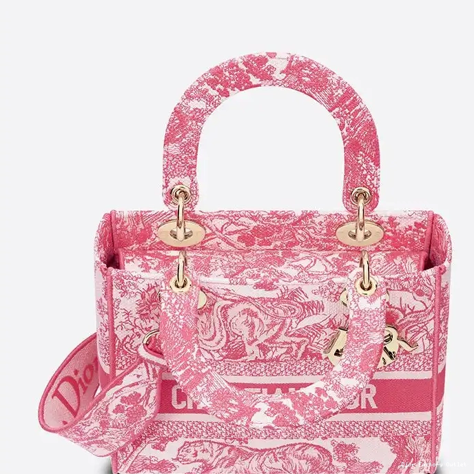 Dior Outlet Motif Rose Medium Canvas D-lite Toile Jouy de Lady Bag 0218