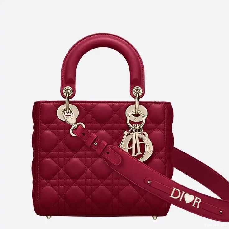 Cheap Dior Bag Bag Cannage Red ABCDior Dior Lady My Lambskin 0218