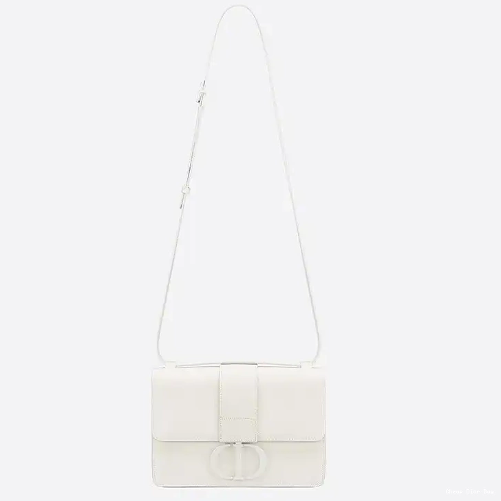 Dior Factory Outlet Grained Bag White Dior Calfskin 30 Ultramatte Montaigne 0215