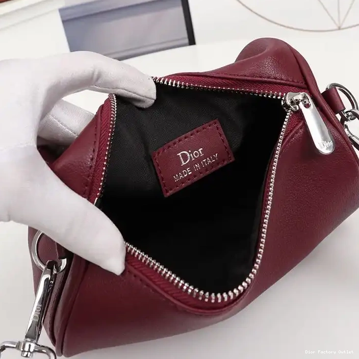 Dior Factory Outlet Dior Messenger Roller Grained Atelier Calfskin Red 0219