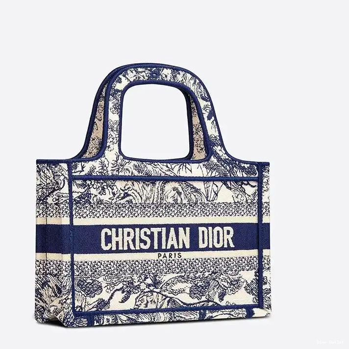 Cheap Dior Bag Mini Motif Canvas De Jouy Tote Blue Dior Toile Book 0226