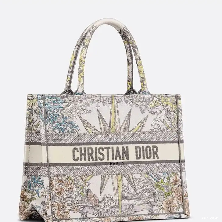 Cheap Dior Bag Tote Canvas Motif Book Dior Reve d'Infini Beige 0220