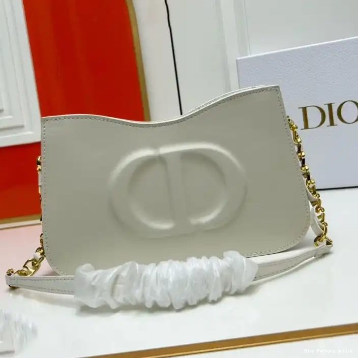 Dior Outlet Calfskin Mini White CD Bag Hobo Signature Dior 0209