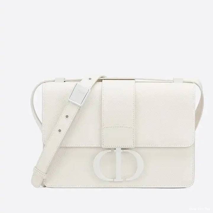 Dior Factory Outlet Grained Bag White Dior Calfskin 30 Ultramatte Montaigne 0215