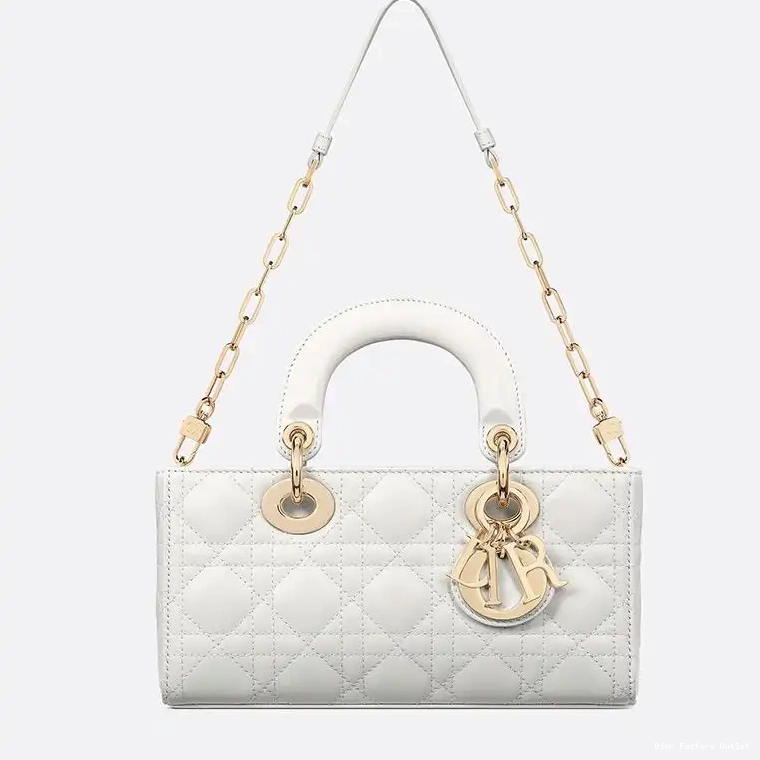 Dior Outlet Small Bag Cannage Lady Lambskin White D-Joy 0221