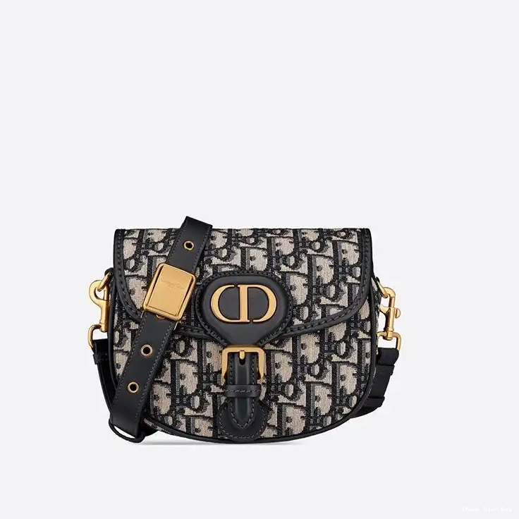 Dior Outlet Bobby Oblique Small Canvas Dior Motif Blue Bag 0210