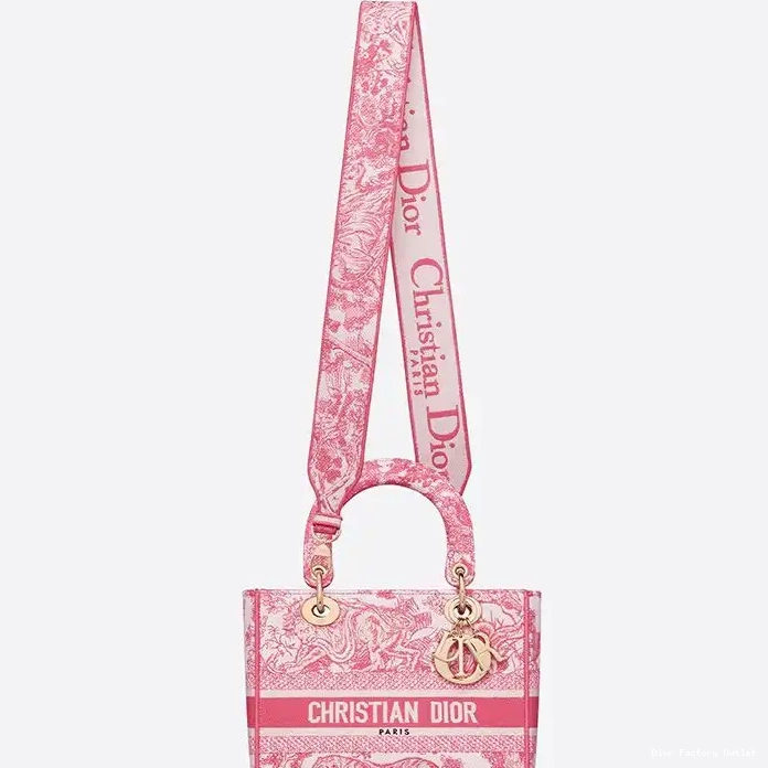 Dior Outlet Motif Rose Medium Canvas D-lite Toile Jouy de Lady Bag 0218