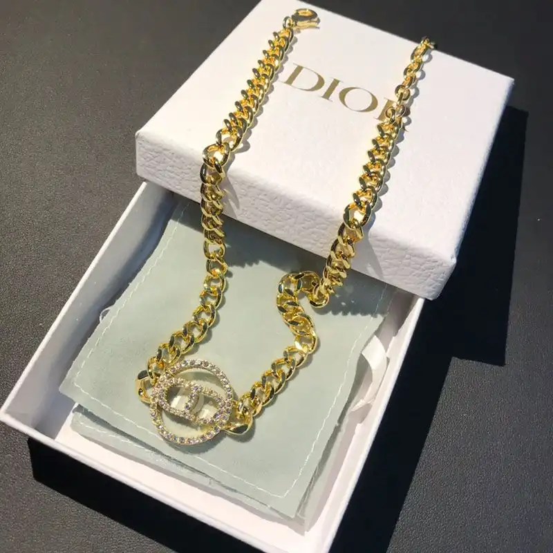 Dior Outlet Dior 30 Montaigne Necklace Metal And Silver Crystals Gold 0204