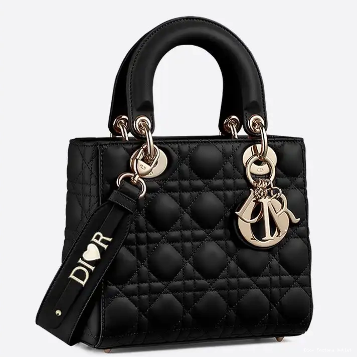 Dior Outlet ABCDior Dior Lady Black Bag Lambskin My Cannage 0218