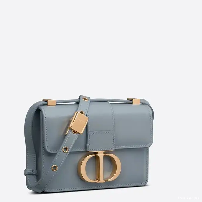 Dior Factory Outlet Montaigne 30 Dior Sky Blue Box Calfskin Micro Bag 0221