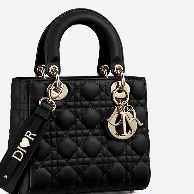 Dior Factory Outlet ABCDior Lady My Dior Lambskin Black Cannage Bag 0221