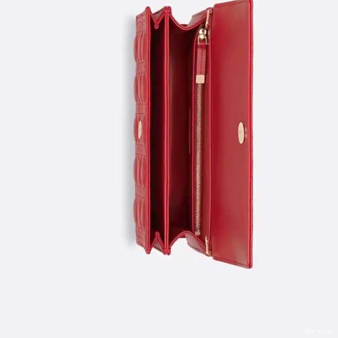 Dior Outlet Handle Bag Red Small Top Dior Cannage Miss Lambskin 0226