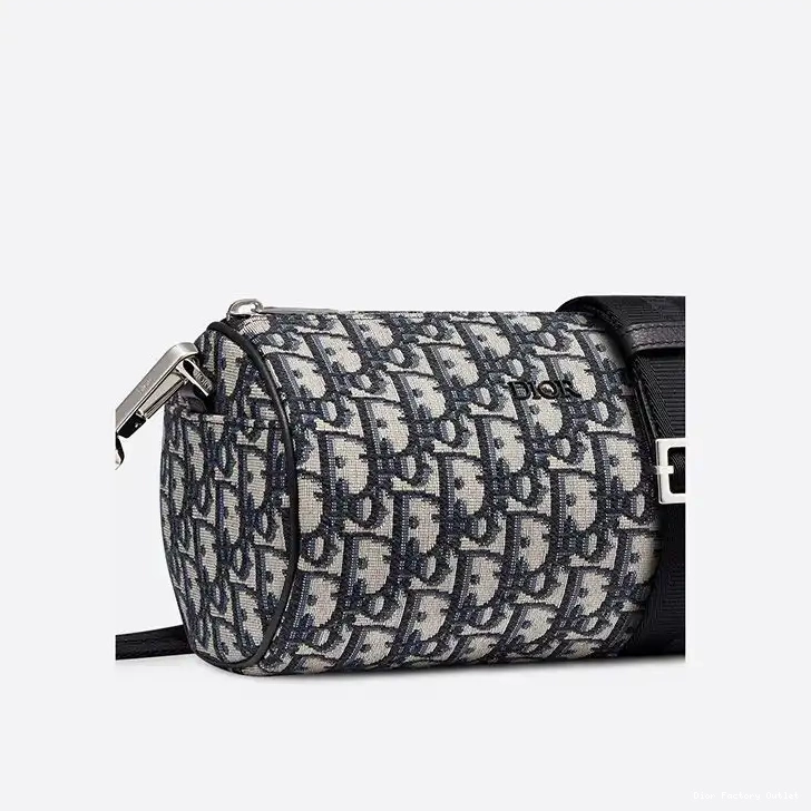 Dior Outlet Roller Oblique Blue Messenger Motif Dior Canvas 0209