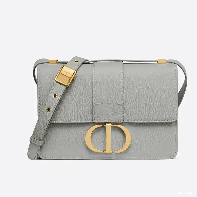 Dior Outlet Grained Dior Bag Grey 30 Calfskin Montaigne 0211