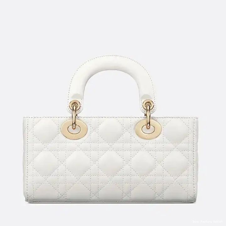 Dior Outlet Small Bag Cannage Lady Lambskin White D-Joy 0221